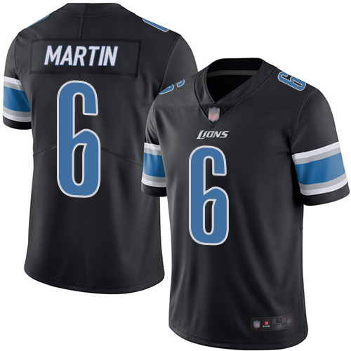 Detroit Lions Limited Black Men Sam Martin Jersey NFL Football #6 Rush Vapor Untouchable->women nfl jersey->Women Jersey